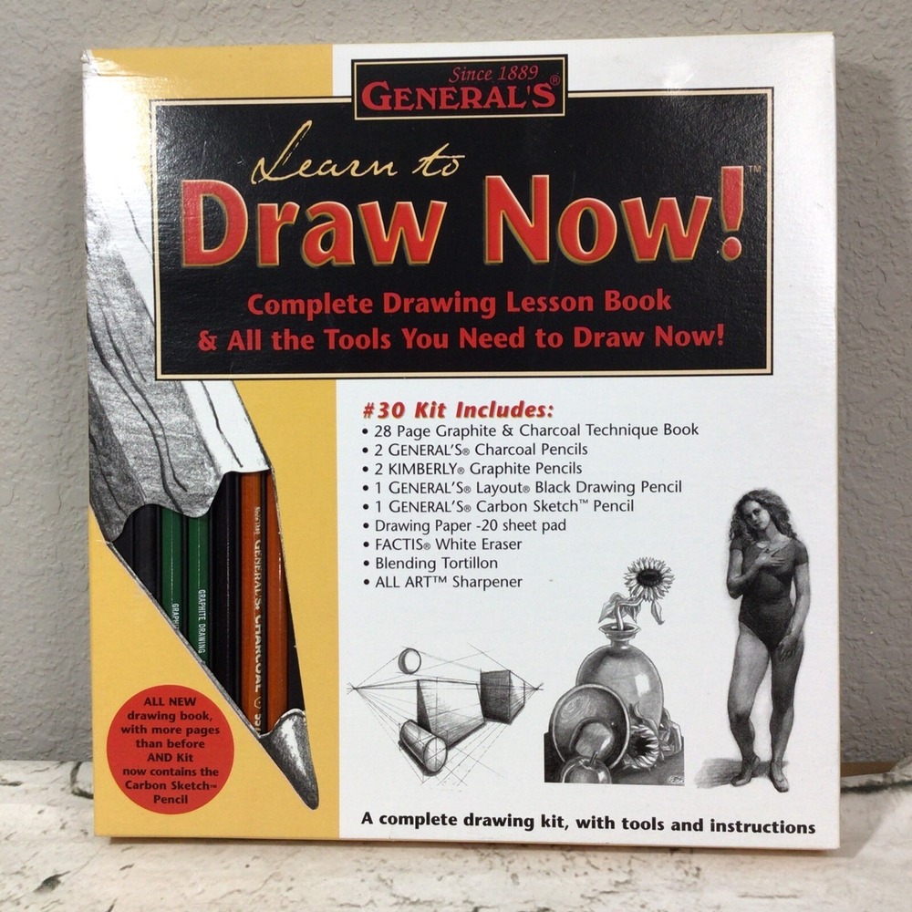 General's Learn to Draw‎ Now Art Kit Brand New